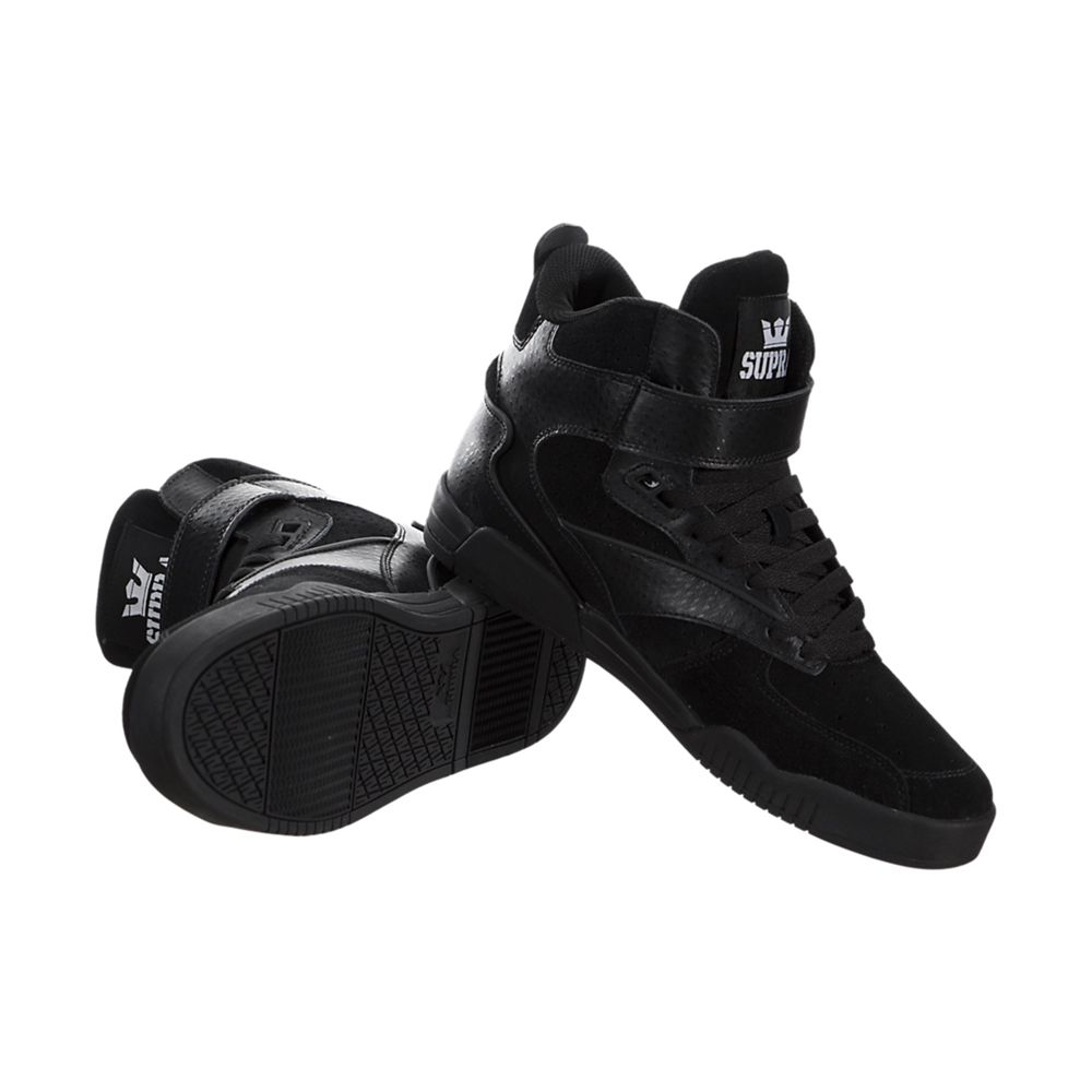 Baskets Montantes Supra Bleeker Noir Black/Black Homme | BXP-30229102